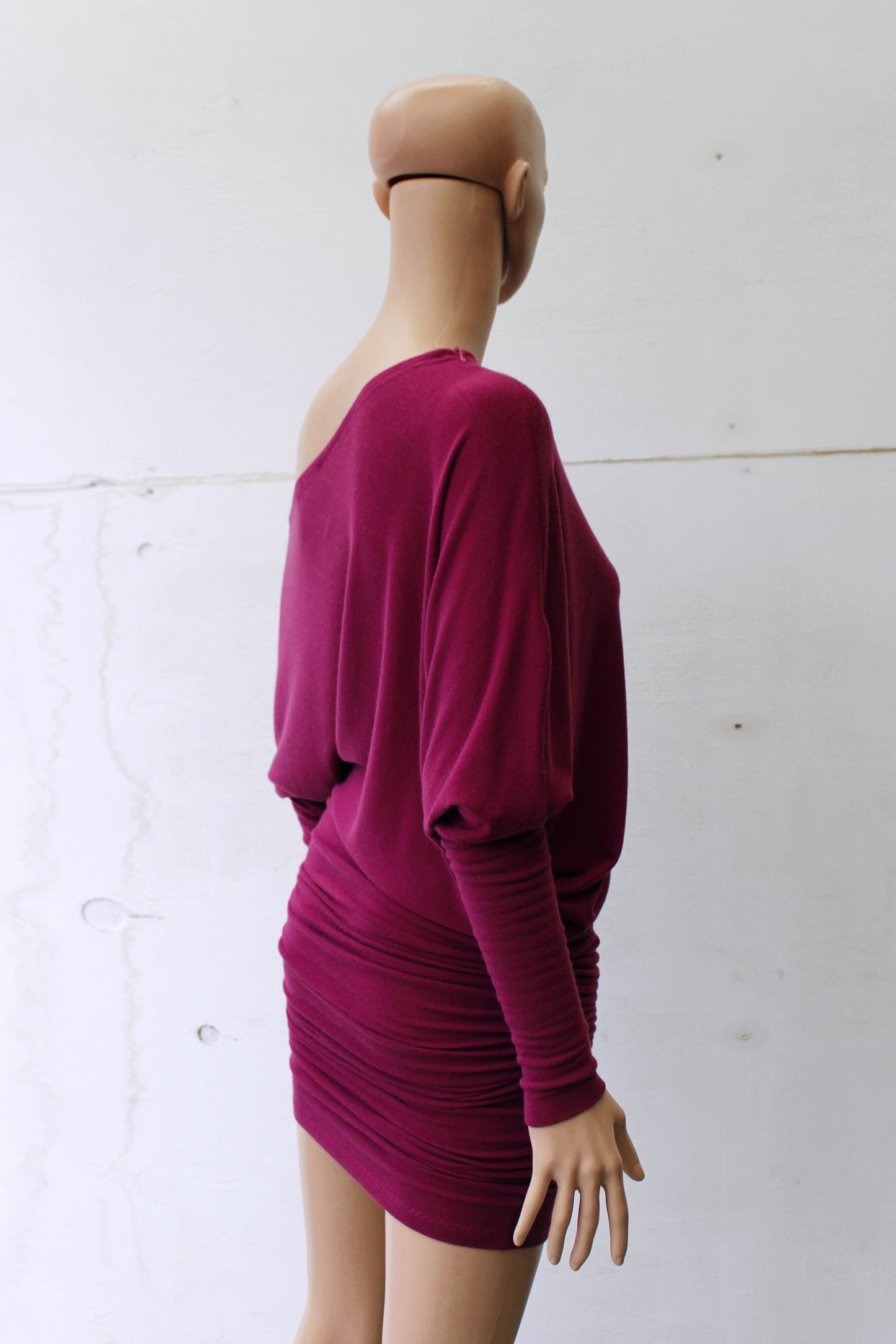 ASYMETRIC MAGENTA MINI/MIDI VESTIDO TRANSFORMABLE