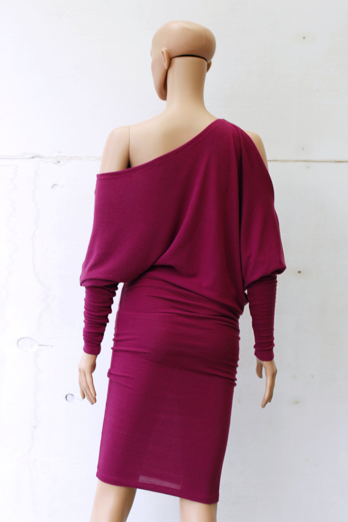 ASYMETRIC MAGENTA MINI/MIDI VESTIDO TRANSFORMABLE