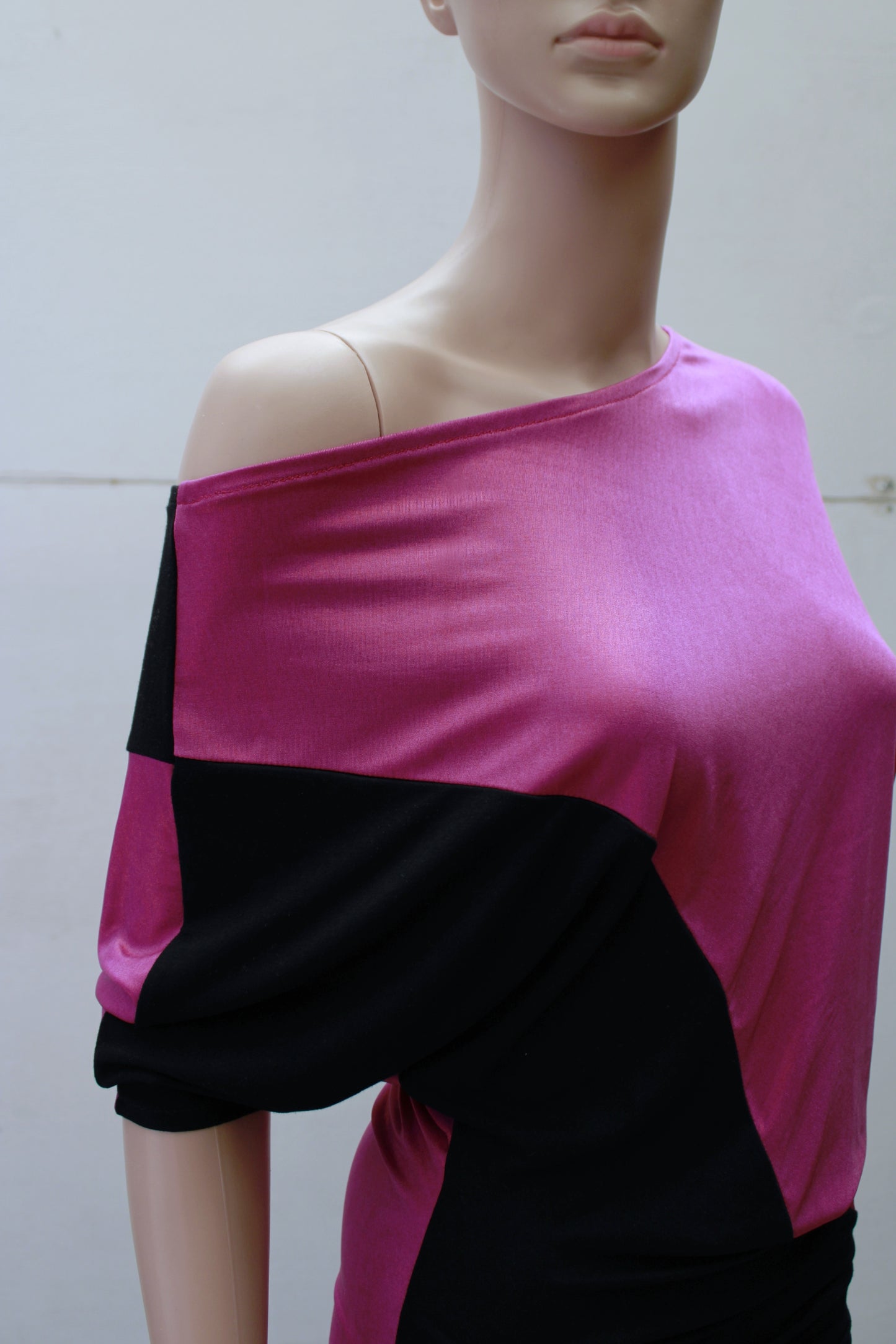 "DOUBLE TROUBLE" ASYMETRIC PinkShine MINIDRESS