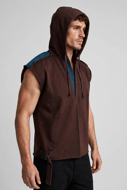 Tunic BOXY Hoodie (Choco/Blue)