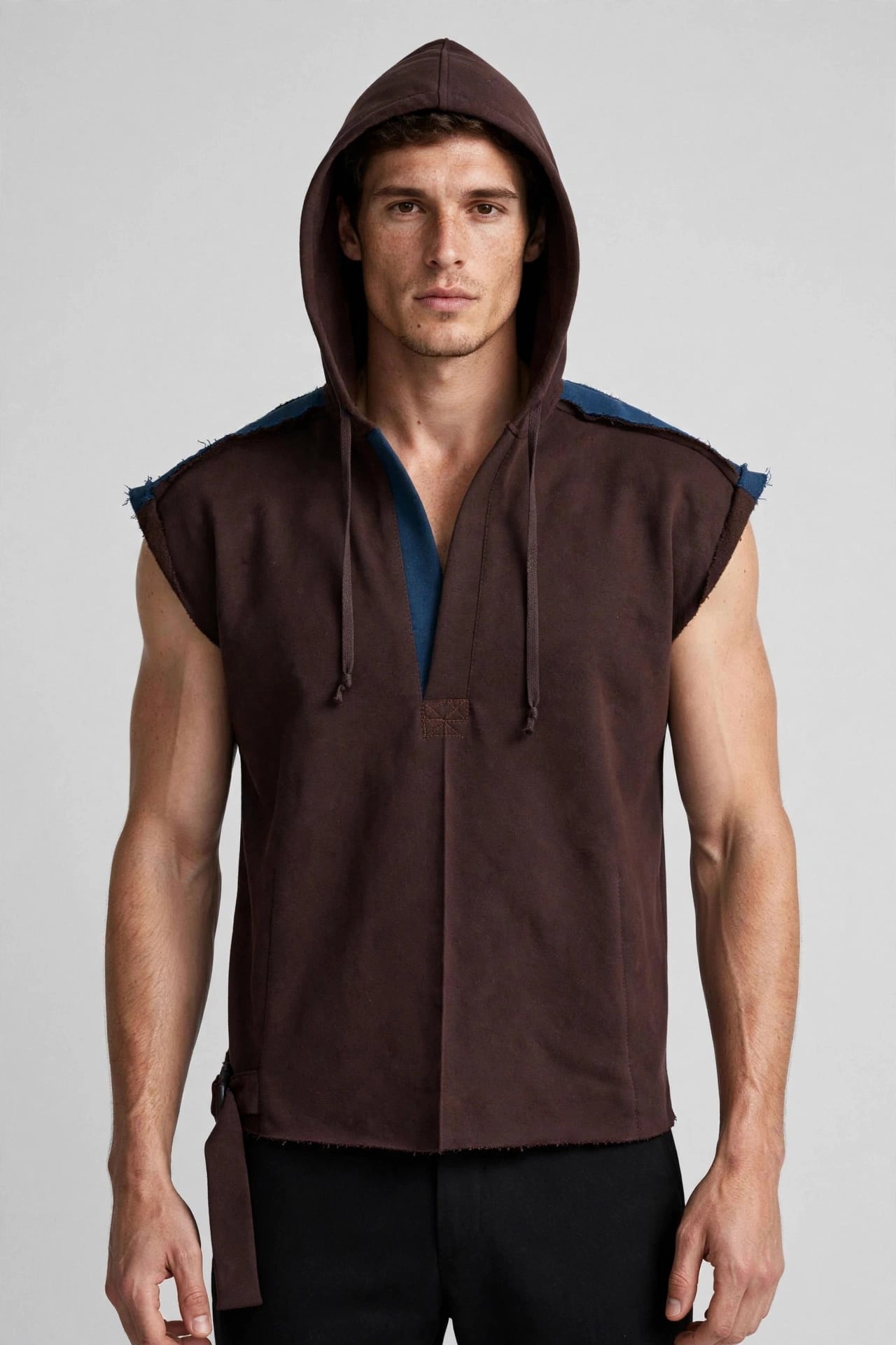 Tunic BOXY Hoodie (Choco/Blue)
