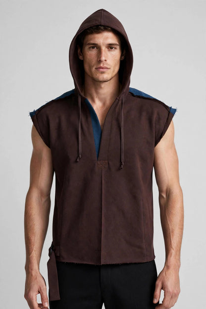 Tunic BOXY Hoodie (Choco/Blue)