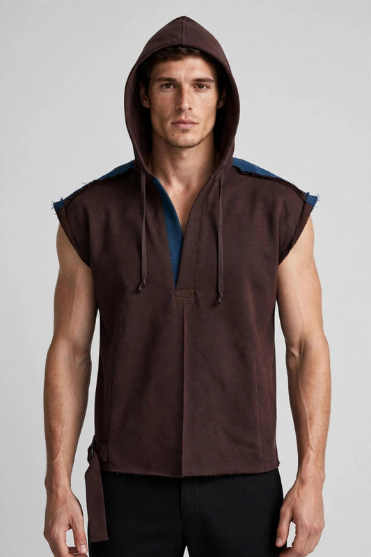 Tunic BOXY Hoodie (Choco/Blue)