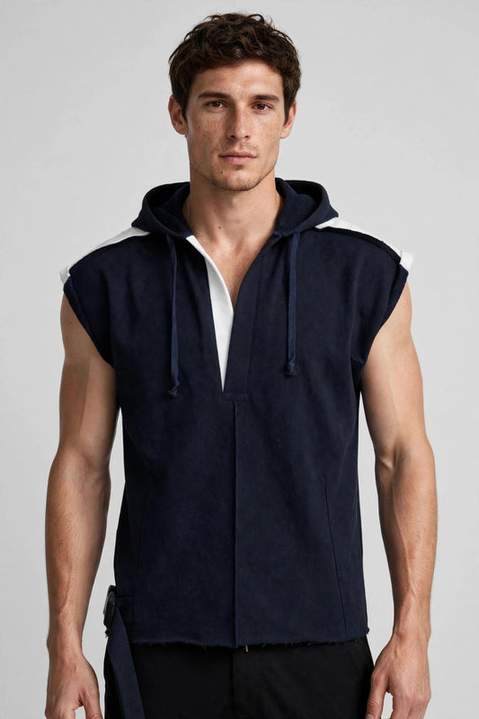 Tunic BOXY Hoodie (Navy/White)
