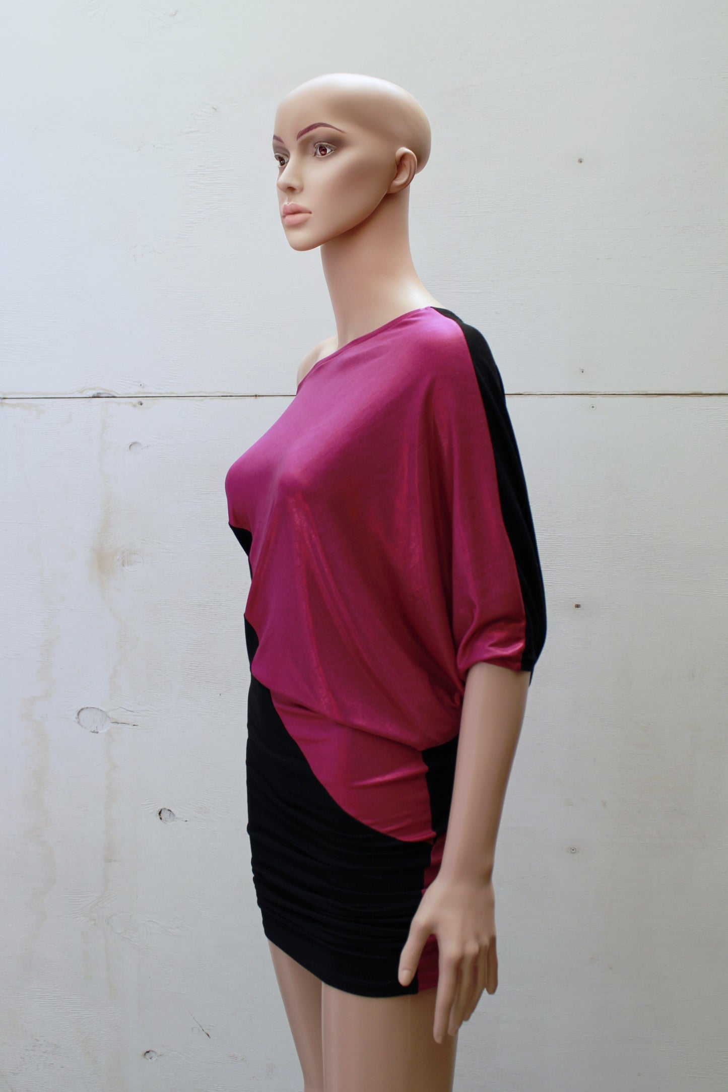 "DOUBLE TROUBLE" ASYMETRIC PinkShine MINIDRESS