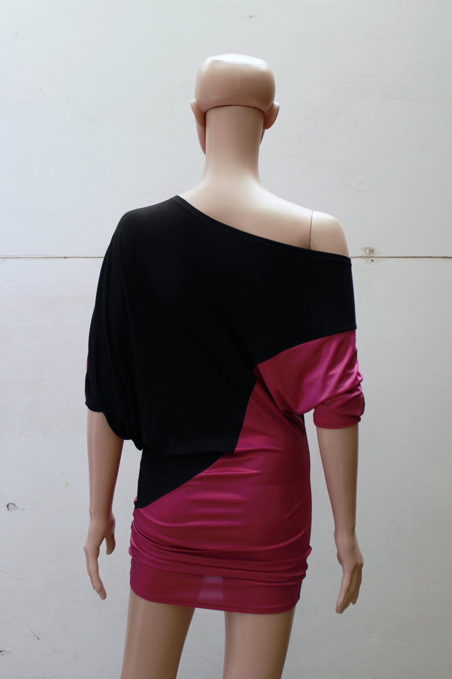 "DOUBLE TROUBLE" ASYMETRIC PinkShine MINIDRESS