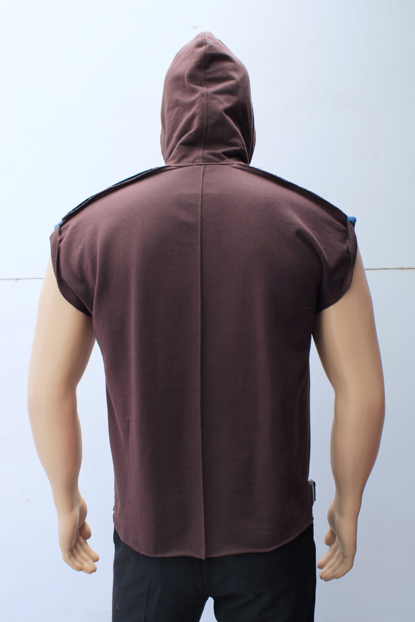 "SLEEVELESS" TUNIC HOODIE ( Choco/Petr )