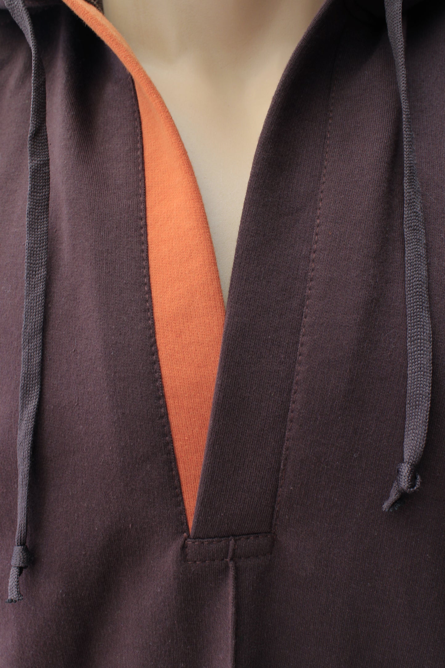 "SLEEVELESS" TUNIC HOODIE ( Choco/Terra )