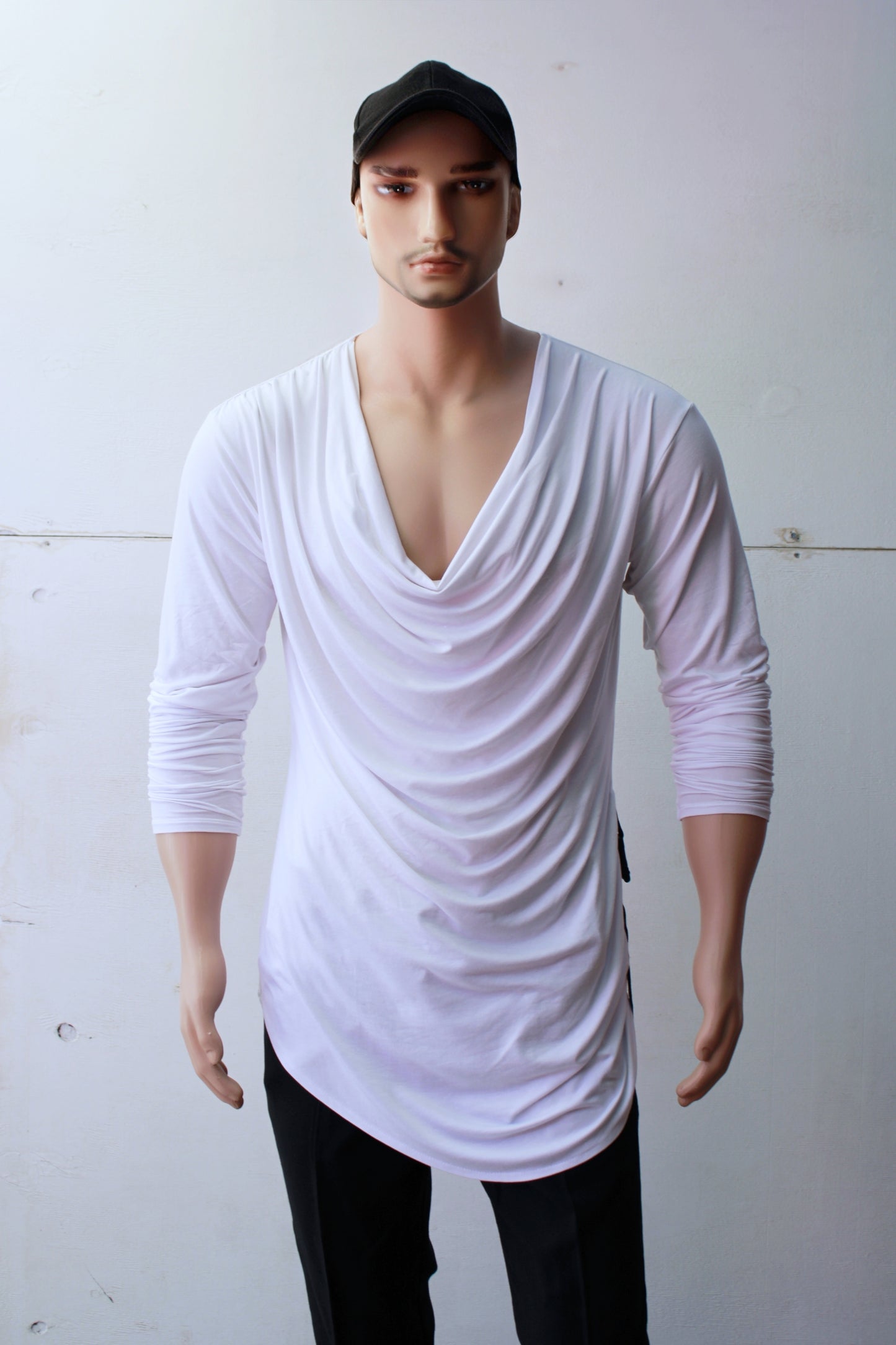 T-SHIRT "ASYMETRIC"  ( White Long Sleeve )