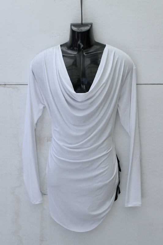 T-SHIRT "ASYMETRIC"  ( White Long Sleeve )