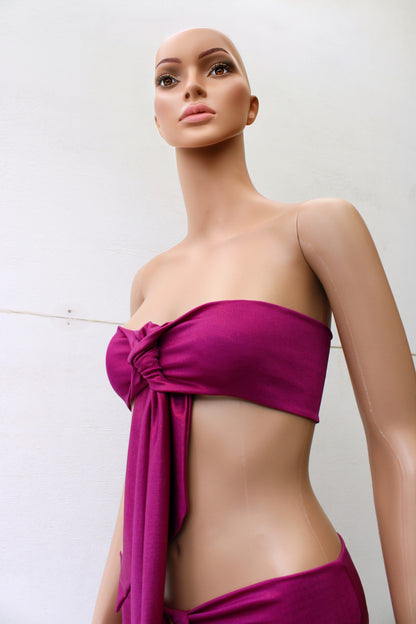 PALAZZO + BANDEAU MAGENTA KILL