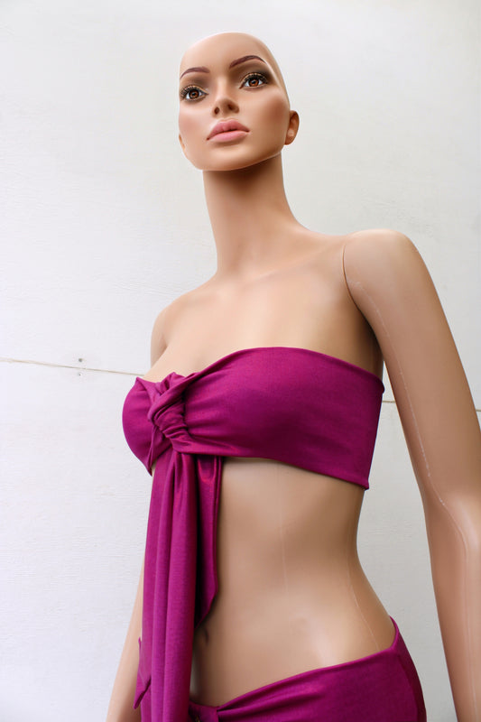 PALAZZO + BANDEAU MAGENTA KILL